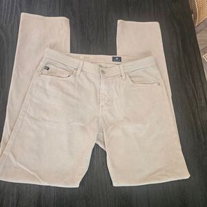 AG Adriano Goldschmied Pants Men Sz 33X34 Graduate SUD Sueded Tailored Z1174SUD